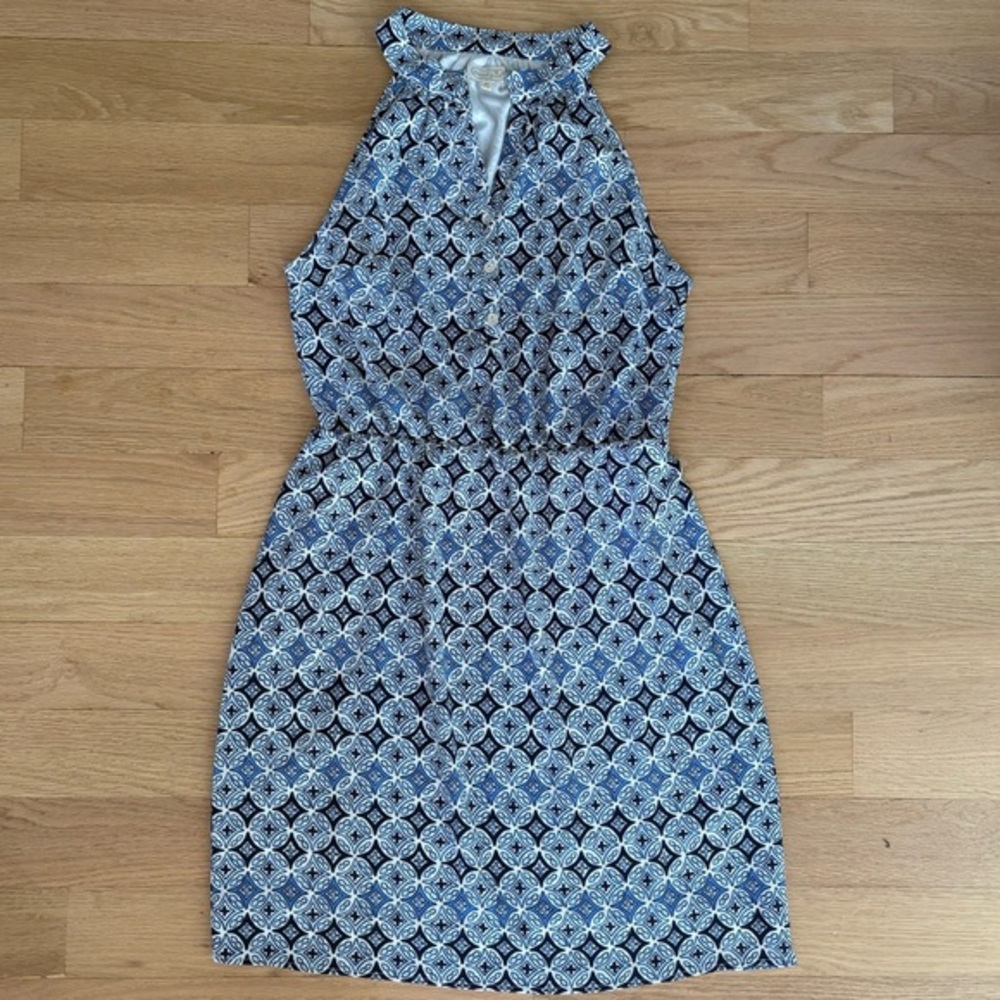 Mudpie Blue Geometric Teagan Dress | M